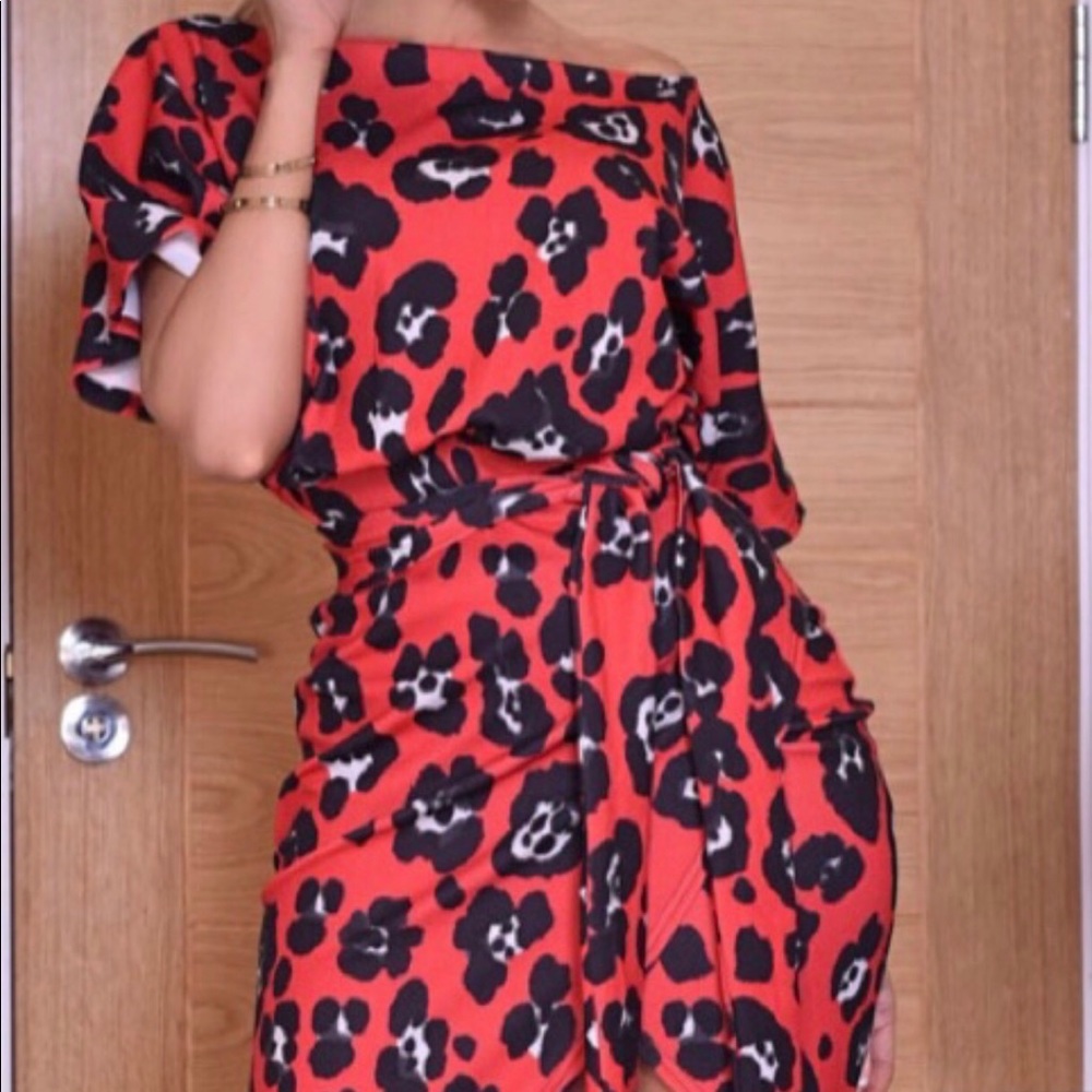 Red Printed Dress